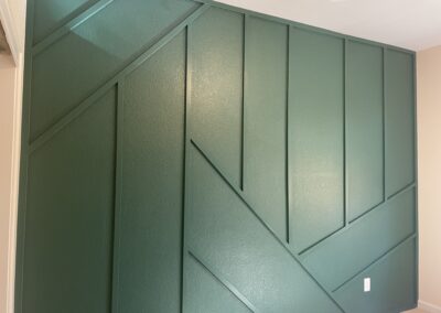 Green wall after a paint job in Sparks, Nevada.